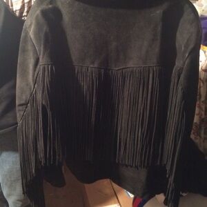 Black Fringe Women's Jacket